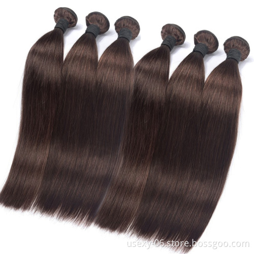 Wholesale Mink Brazilian One Tone Brown Color Virgin Cheap Human Hair Extensions